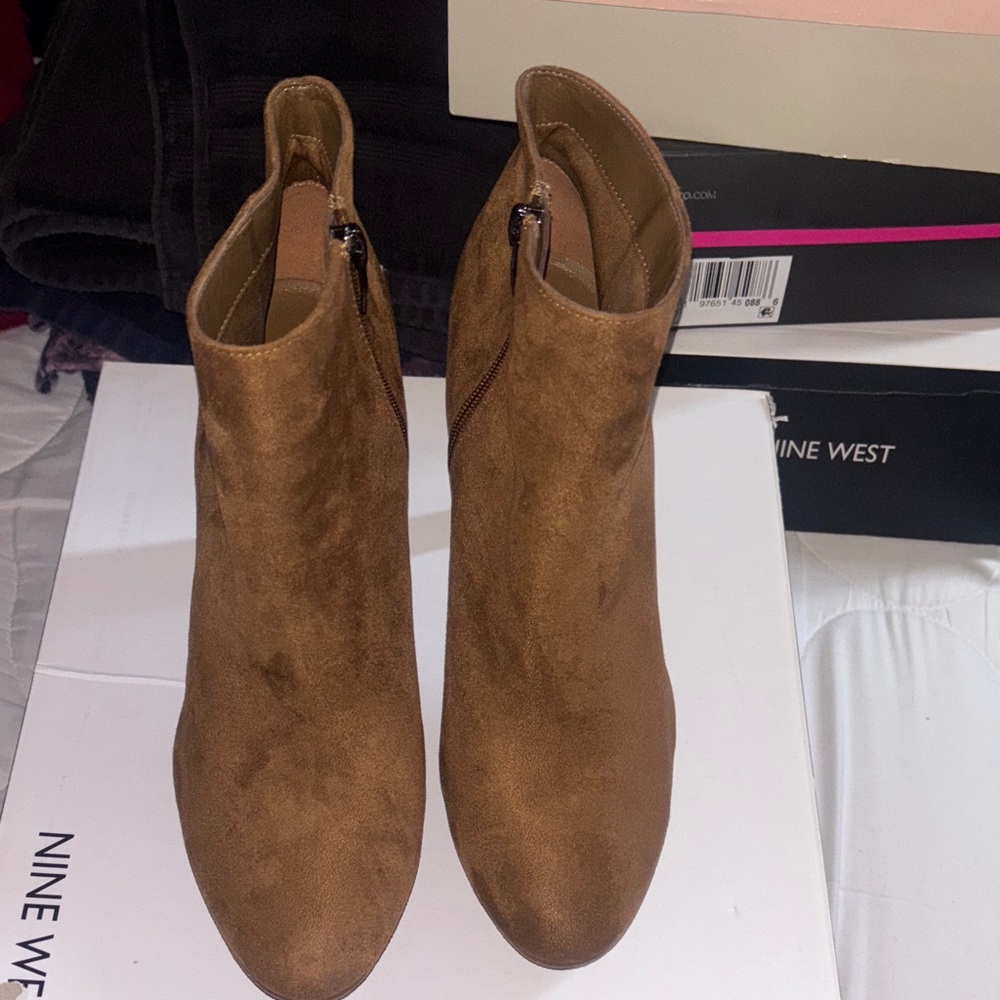 Nine West Women's Tan Ankle Booties - Picture 9 of 16